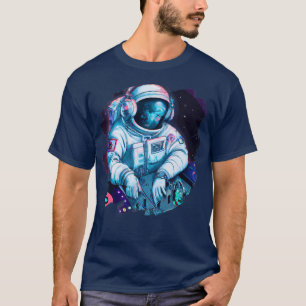 Camiseta Astronauta DJ Record Techno Music Legal Astronauta