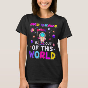 Camiseta Astronauta Do 3º Ano Deste Espaço Mundial De Volta