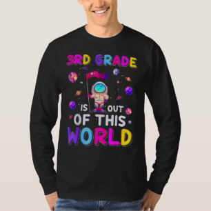 Camiseta Astronauta Do 3º Ano Deste Espaço Mundial De Volta