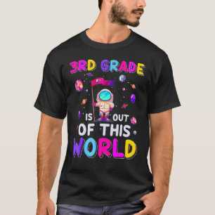Camiseta Astronauta Do 3º Ano Deste Espaço Mundial De Volta