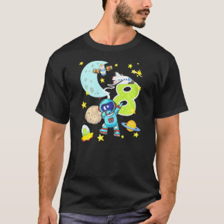 Camiseta Astronauta do 8º Astronauta Oito Anos Caras Espaci