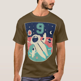 Camiseta Astronauta do Astronauta de 9 Anos Festa de 9 Dias