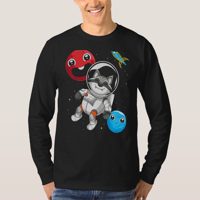 Camiseta Astronauta do Campo Espacial de Panda (Frente)