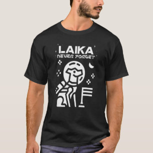 Camiseta Astronauta do Cão Espacial Laika Nunca Esquece