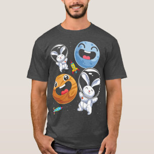 Camiseta Astronauta do coelho do Viagem espacial coelho
