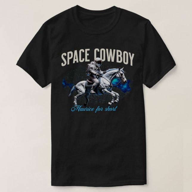 Camiseta Astronauta do Cowboy Espacial (Frente do Design)