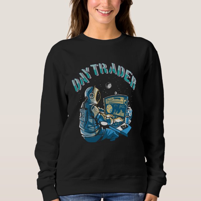 Camiseta Astronauta do Dia Trader no espaço (Frente)