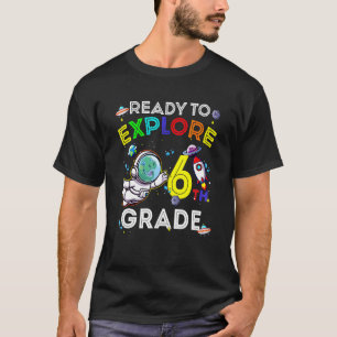 Camiseta Astronauta Do Dino Espacial Pronta Para Explorar O