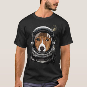 Camiseta Astronauta do Espaço Exterior Africano Basenji Cac