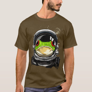 Camiseta Astronauta do Espaço Exterior Sapo Rosto do Sapo