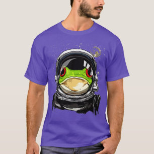 Camiseta Astronauta do Espaço Exterior Sapo Rosto do Sapo