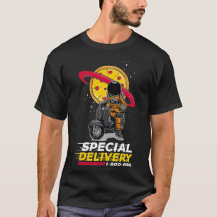 Camiseta Astronauta do Serviço de Entrega de Pizza Especial