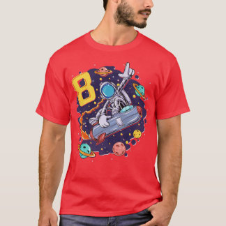 Camiseta Astronauta do Shuttle Espacial, 8 anos, oitavo ani