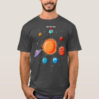 Camiseta Astronauta Do Sistema Solar Você Está Aqui A Camis