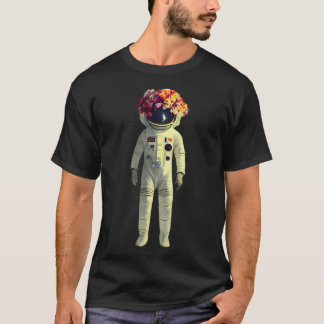 Camiseta Astronauta E Flores
