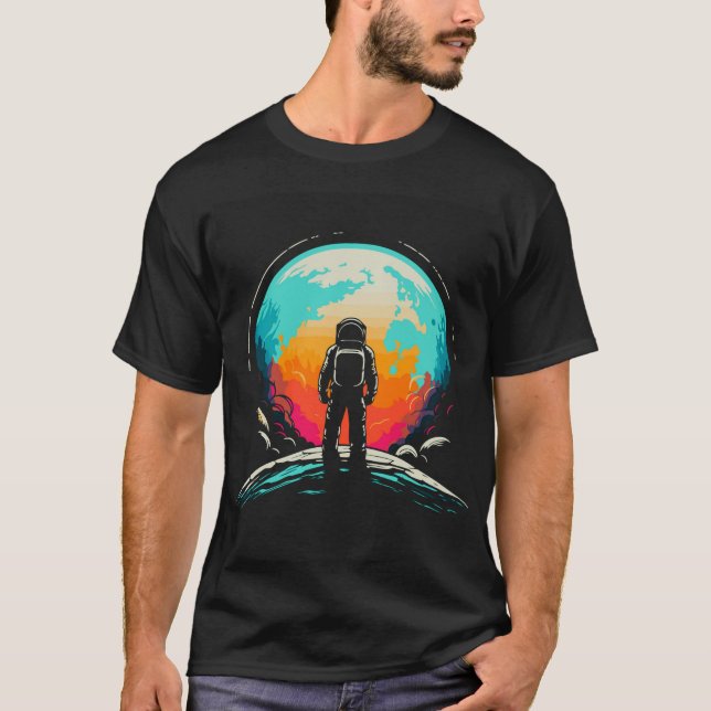 Camiseta Astronauta e Planeta (Frente)
