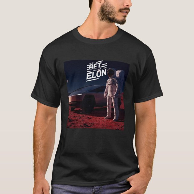 Camiseta Astronauta em Marte com Caminhão Elétrico Futurist (Frente)