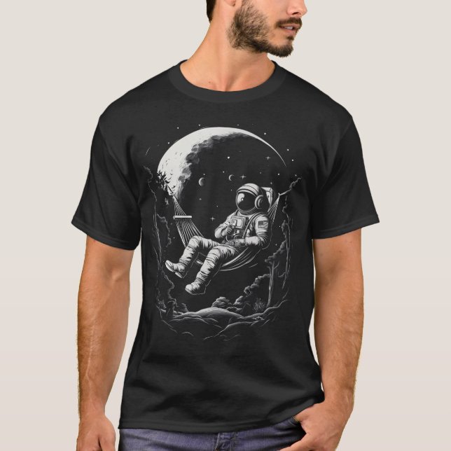 Camiseta Astronauta Em Um Hammock (Frente)