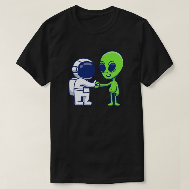 Camiseta Astronauta Encontra Alien (Frente do Design)