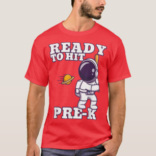 Camiseta Astronauta Engraçada Pedra Baseball No Primeiro Di