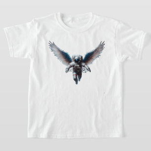 Camiseta Astronauta Engraçado com Anjos no Espaço