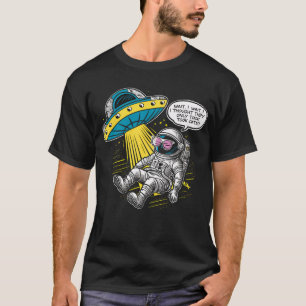 Camiseta Astronauta Engraçado Design de Rapto Ufo