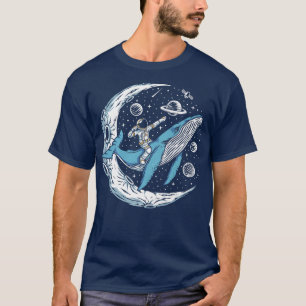 Camiseta Astronauta Engraçado Na Lua Andando Por Um Espaço
