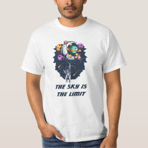Camiseta Astronauta engraçado segurando um balão de plane