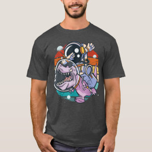 Camiseta Astronauta engraçado vintage borbulhando sobre um