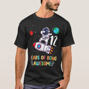 Camiseta Astronauta Espacial 12 Bir, Garoto De 12 Anos