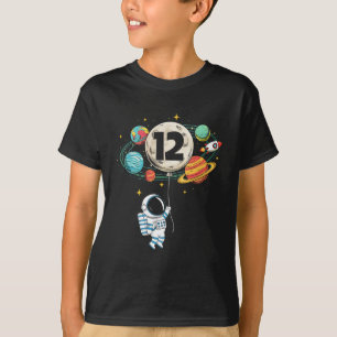 Camiseta Astronauta Espacial 12 Bir, Garoto De 12 Anos