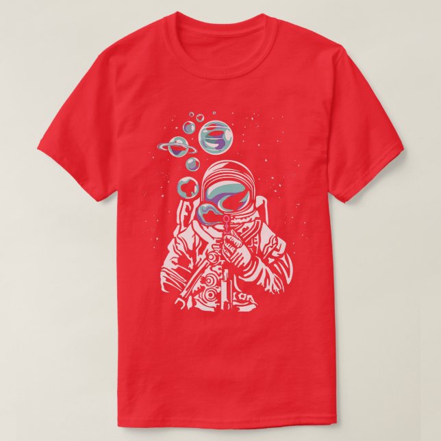 Camiseta Astronauta Espacial Astronomia Espacial dos Sistem (Frente do Design)