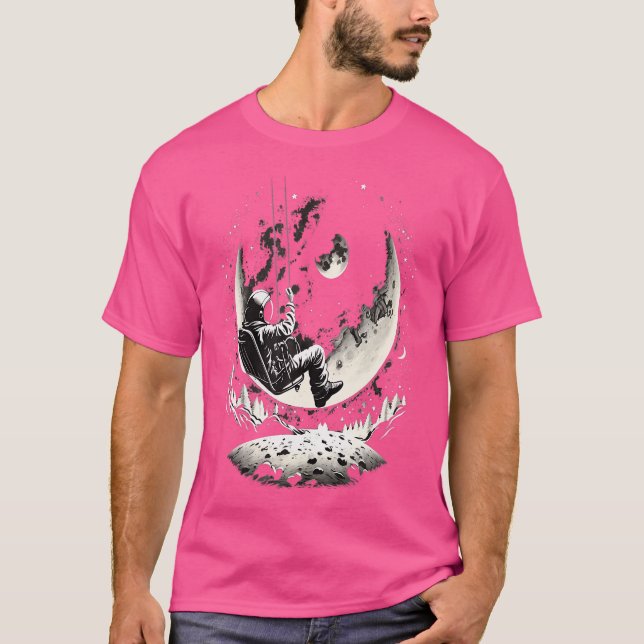 Camiseta Astronauta Espacial Astronômico da Moon Star (Frente)