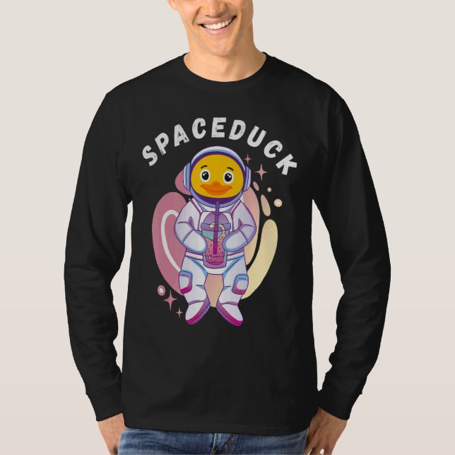 Camiseta Astronauta Espacial Borracha Ducky Bubble Pato De  (Frente)