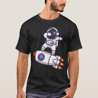 Camiseta Astronauta Espacial Cuta com Foguete