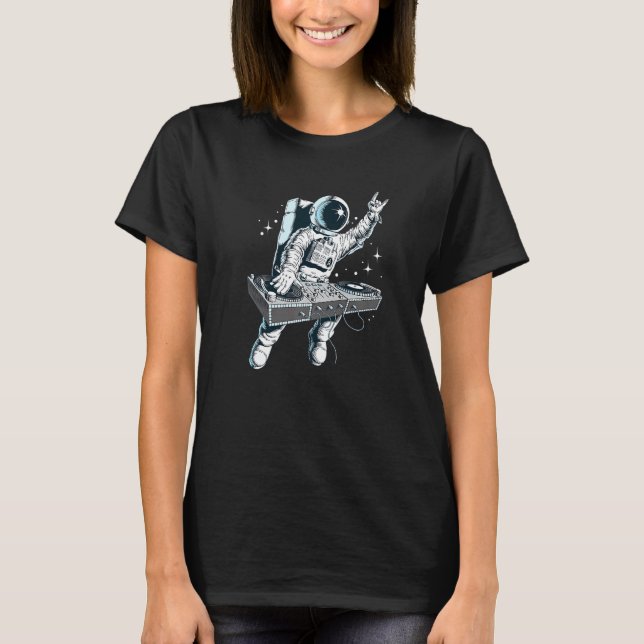 Camiseta Astronauta Espacial DJ Disco Jockey Graphic Coo (Frente)