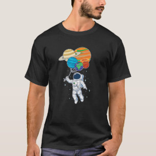 Camiseta Astronauta Espacial do Balão astronauta do planeta