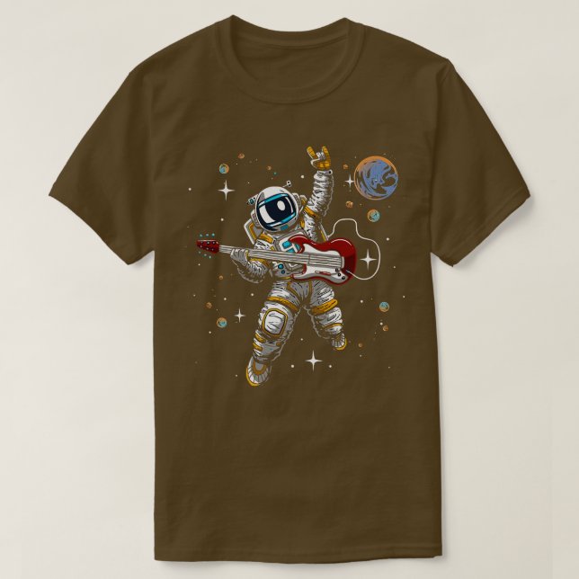 Camiseta Astronauta Espacial Emperra Num Asteroide Com A Re (Frente do Design)