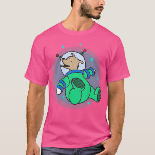 Camiseta Astronauta Espacial Espacial do Cão Astronomia