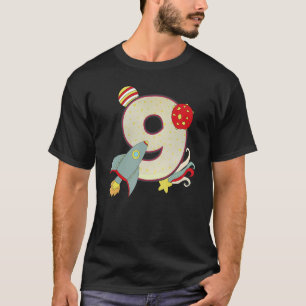 Camiseta Astronauta Espacial Exterior, 9.º Aniversário, 9 A