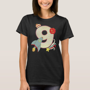 Camiseta Astronauta Espacial Exterior, 9.º Aniversário, 9 A
