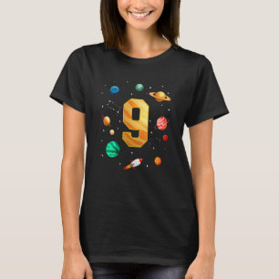 Camiseta Astronauta Espacial Exterior, 9.º Aniversário, 9 A