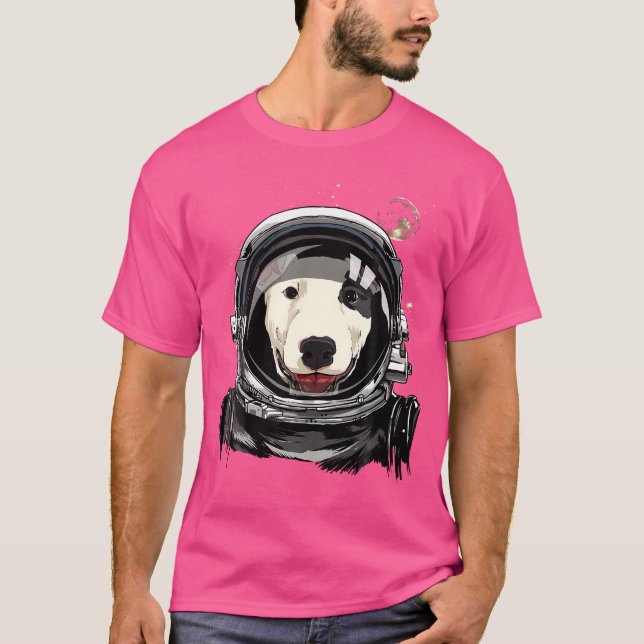 Camiseta Astronauta Espacial Exterior Bull Terrier Bully Do (Frente)