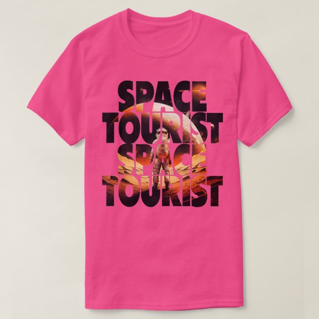Camiseta Astronauta Espacial Exterior do Terreno (Frente do Design)