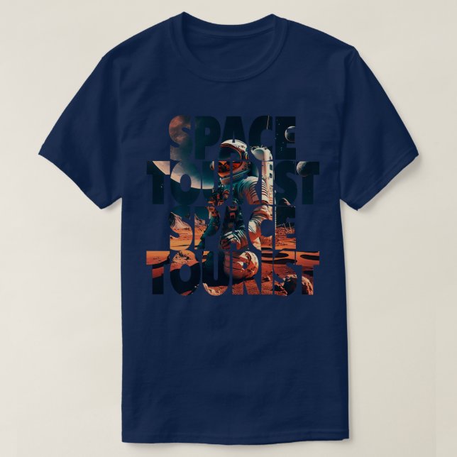 Camiseta Astronauta Espacial Exterior Lon (Frente do Design)