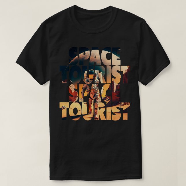 Camiseta Astronauta Espacial Exterior Lon (Frente do Design)