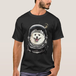 Camiseta Astronauta Espacial Exterior O Cão Eskimo American