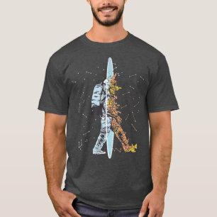 Camiseta Astronauta Espacial Flutuante Planetas Marte Lua P