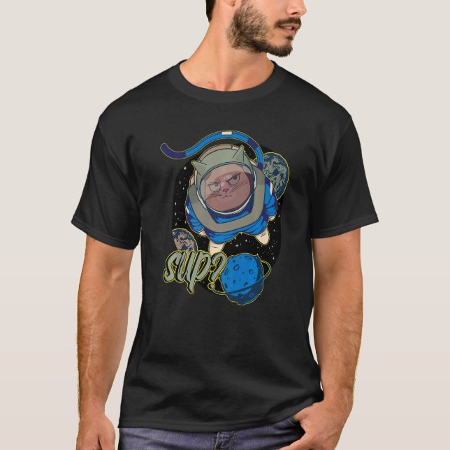 Camiseta Astronauta Espacial Gato (Frente)