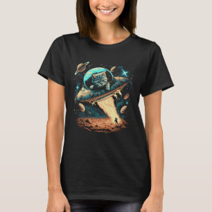 Camiseta Astronauta Espacial Gato Voando Aliens Ufo Gatinho